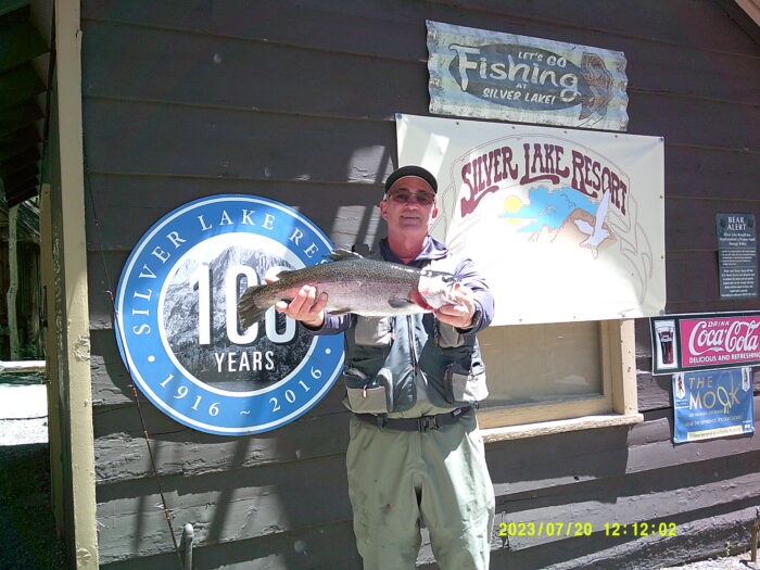 Rob Cramner of Burbank caught a 4 pound 4 oz fishing from shore of Silver Lake using a Lure